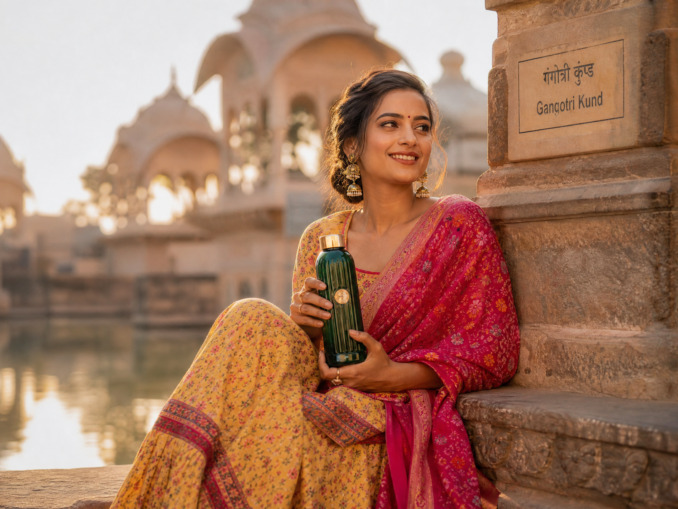 Starglass bottle in an Indian lifestyle setting